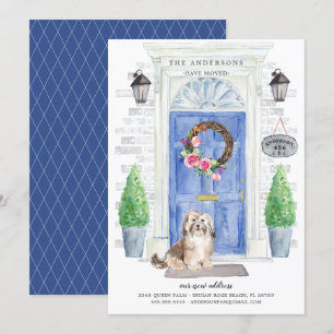Havanese Front Dor Flytta Announcement Inbjudningar