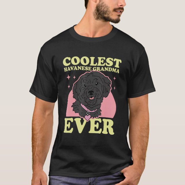 Havanese Grandma Dog Owner Havanese T Shirt (Framsida)