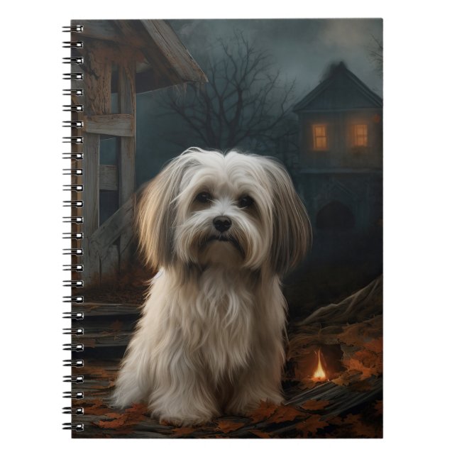 Havanese Halloween Scary Anteckningsbok (Framsidan)