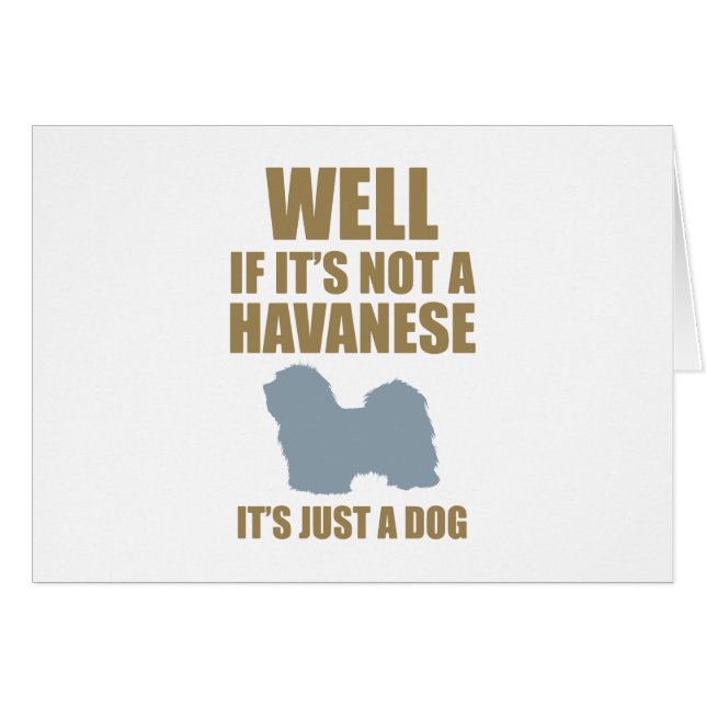 Havanese Hälsningskort (Framsidan Horizontal)
