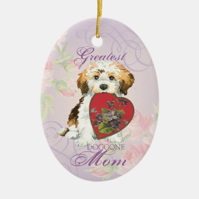 Havanese Heart Mamma Ceramic Ornament (Framsidan)