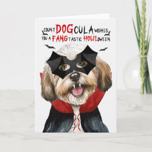 Havanese Hund Funny Count DOGcula Halloween Helgkort