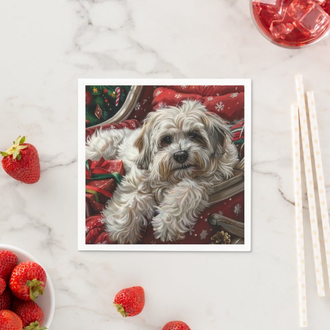 Havanese Hund jul Festive Pappersservett (Insitu)
