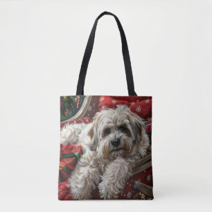 Havanese Hund jul Festive Tygkasse