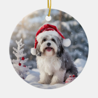 Havanese Hund jul Keepsaké Julgransprydnad Keramik