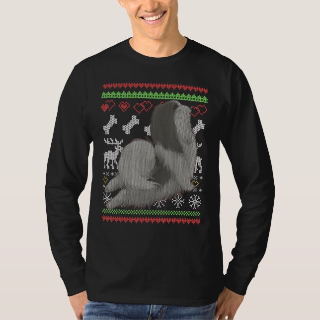 Havanese Hund Jultomten Ugly jul Mönster X T Shirt (Framsida)