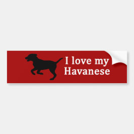 Havanese Hund Kärlek Bildekal
