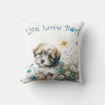 Havanese Hund Mamma Blommigt