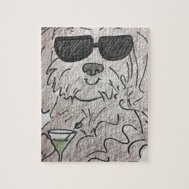 Havanese hund martini pussel (Vertikal)