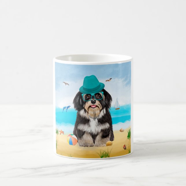 Havanese Hund on Beach Kaffemugg (Center)