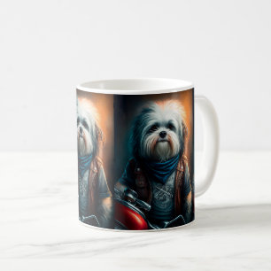 Havanese hund on Cycle Digital-målning Kaffemugg