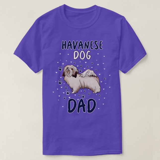 Havanese Hund Pappa T Shirt (Design framsida)