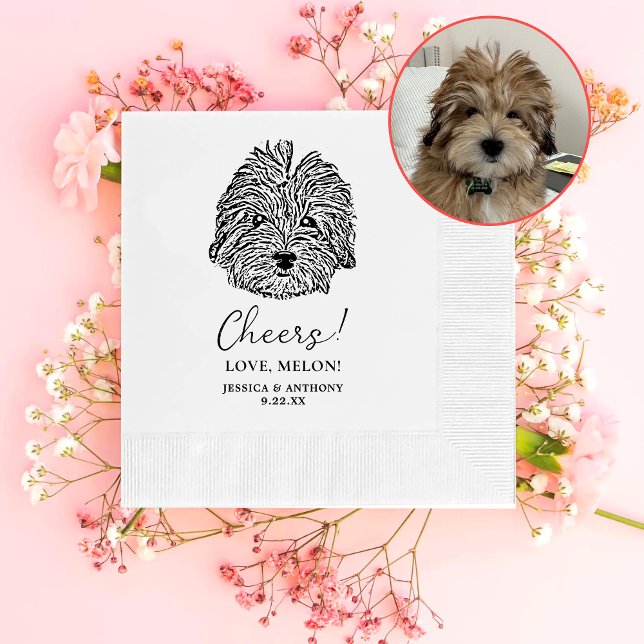Havanese Hund Personlig Cheers Napkins Pappersservett (Skapare uppladdad)