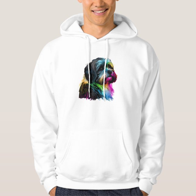 Havanese Hund Pop Art Design Havanese Älskare Hoodie (Framsida)