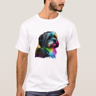 Havanese Hund Pop Art Design Havanese Älskare T Shirt