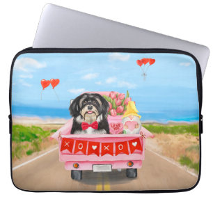 Havanese Hund Valentine Day Lastbil Laptop Fodral