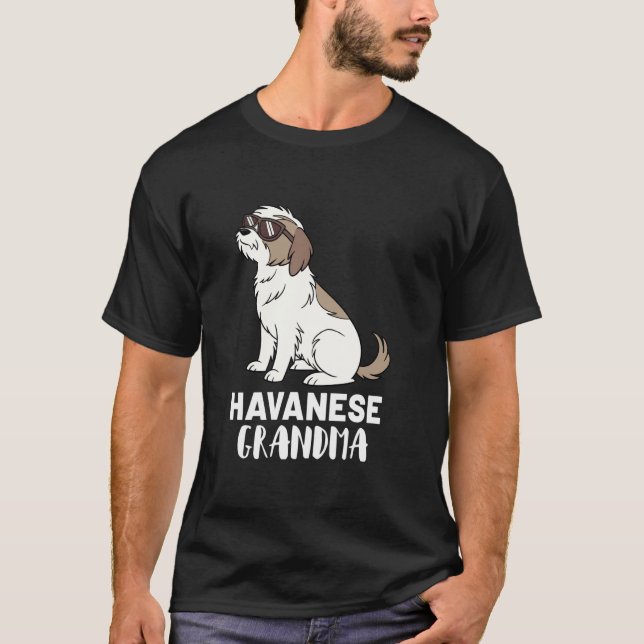 Havanese Hundägare Mormor T Shirt (Framsida)