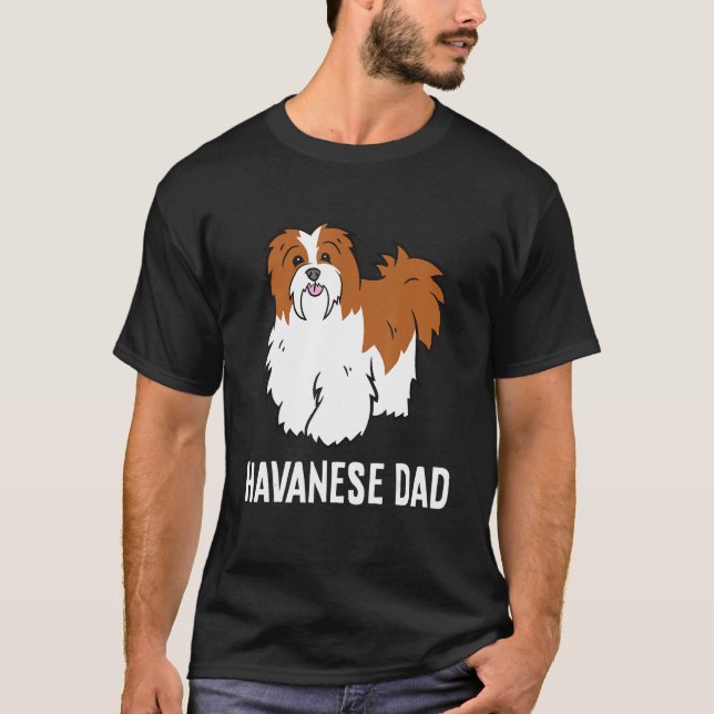Havanese hundägare Pappa  Havanese Pappa T Shirt (Framsida)