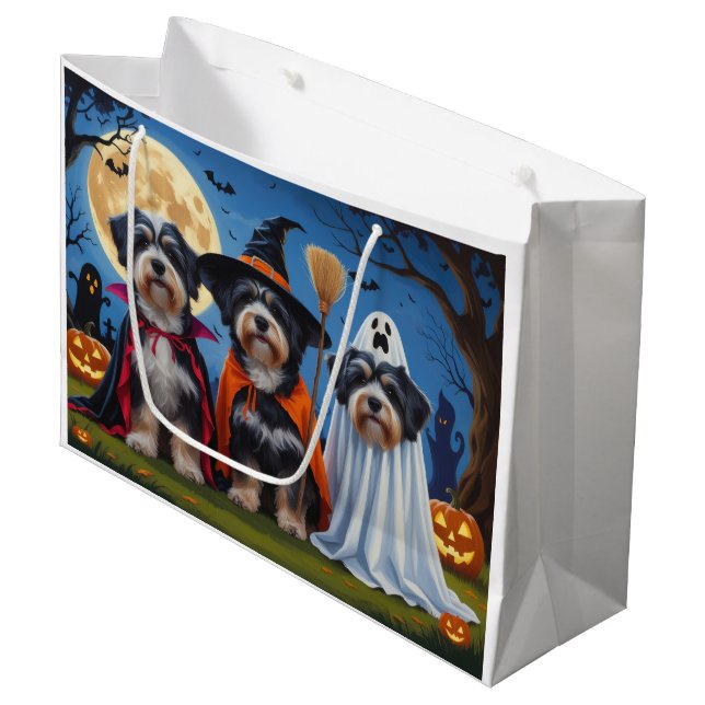 Havanese Hundar Pumpkin Halloween Funny (Framsidan Vinklad)