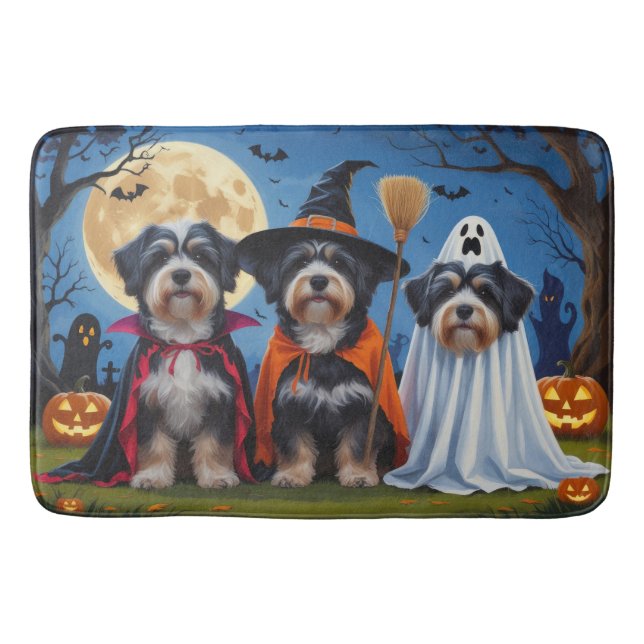 Havanese Hundar Pumpkin Halloween Funny Badrumsmatta (Framsidan)