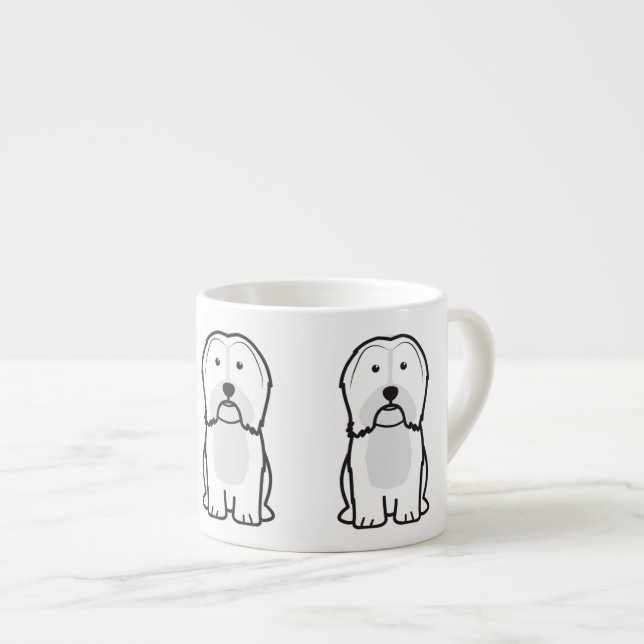 Havanese hundtecknad espressomugg (Framsida höger)