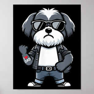Havanese I Kärlek Pappa Rolig hund Tattoo Poster