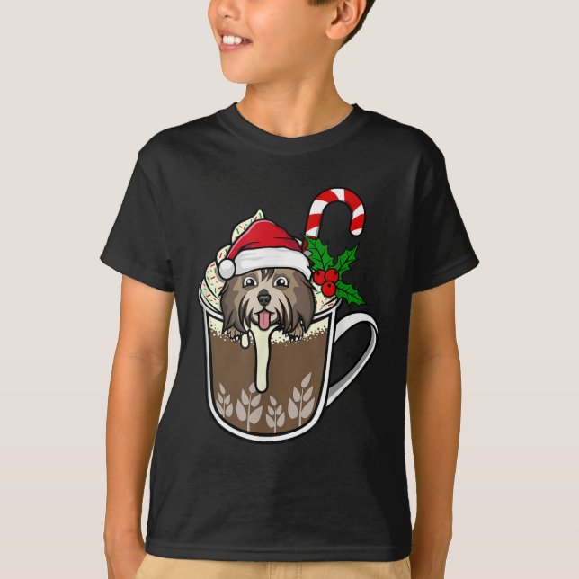 Havanese is Sitta in Cocoa Hett Chocolate Christm T Shirt (Framsida)