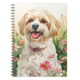 Havanese Journal - Watercolor Hund Notebook Anteckningsbok