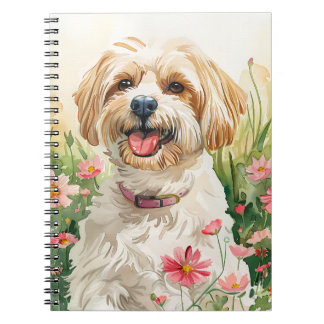 Havanese Journal - Watercolor Hund Notebook Anteckningsbok