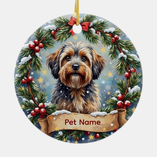 Havanese jul julgransprydnad keramik (Baksidan)