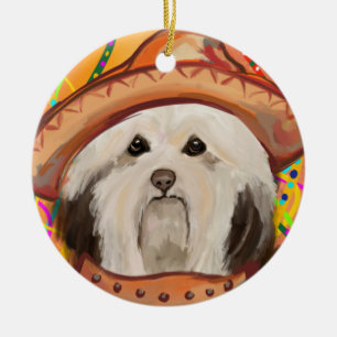 HAVANESE JULGRANSPRYDNAD KERAMIK