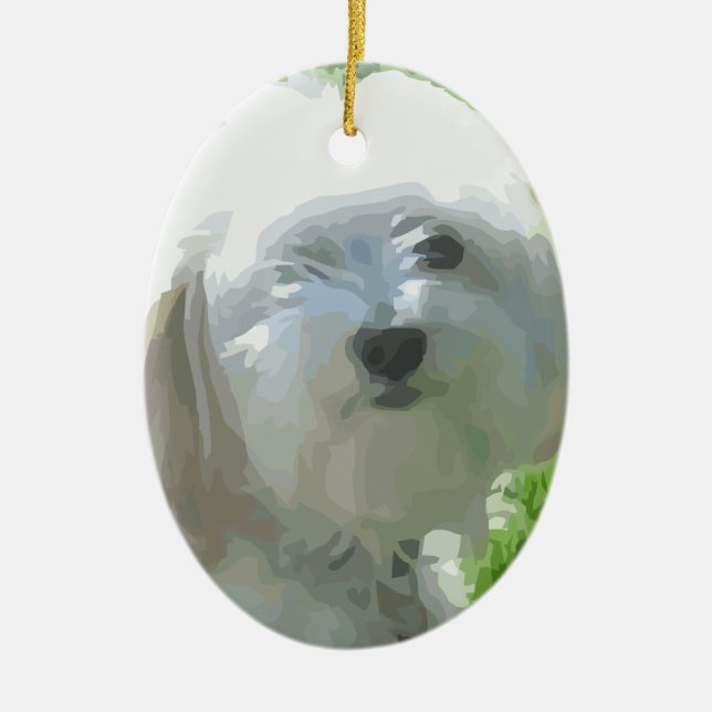 Havanese Julgransprydnad Keramik (Framsidan)