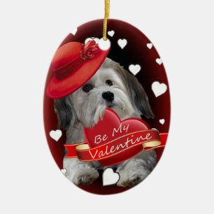 Havanese kärlek julgransprydnad keramik