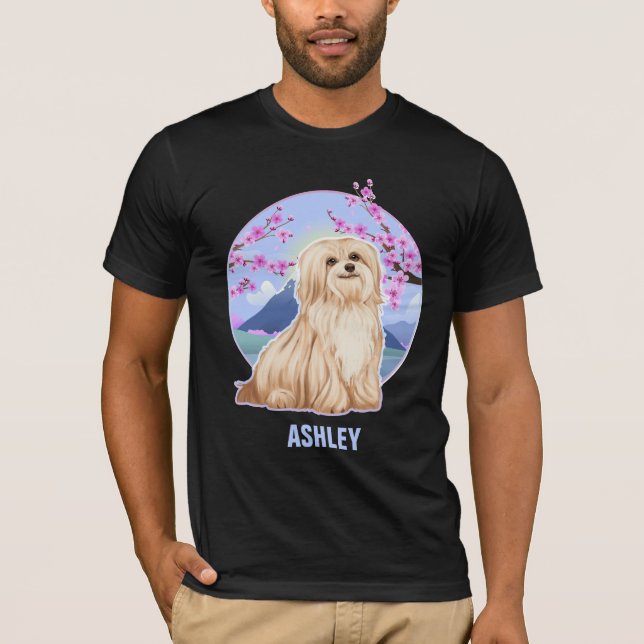 Havanese Kawaii Söt Present Hund Djur T Shirt (Framsida)