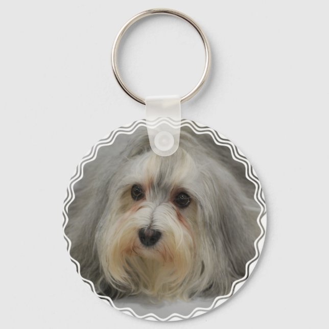 Havanese Keychain Nyckelring (Framsida)