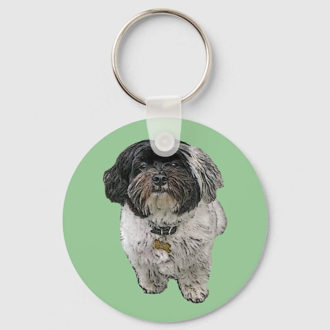 Havanese Keychain Nyckelring (Framsida)