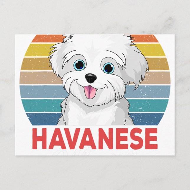 Havanese Mama Cute Havanese Dog Mom Funny Girls Meddelande Vykort (Framsida)