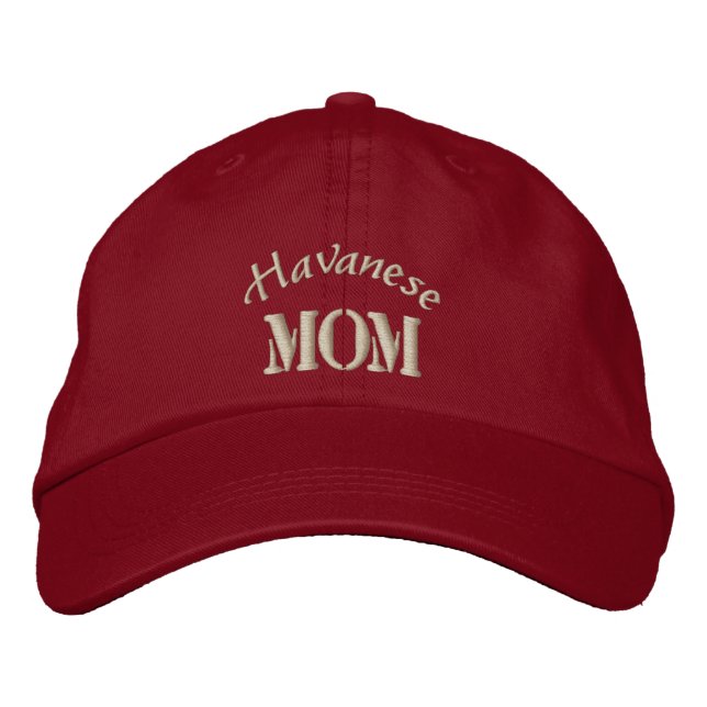 Havanese Mamma Gifts. Broderad Keps (Framsida)
