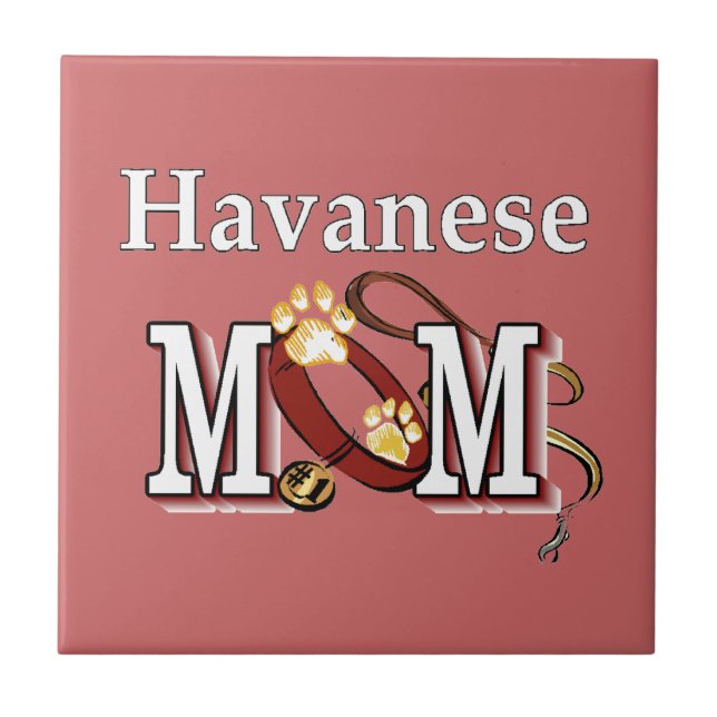Havanese Mamma Kakelplatta (Framsidan)