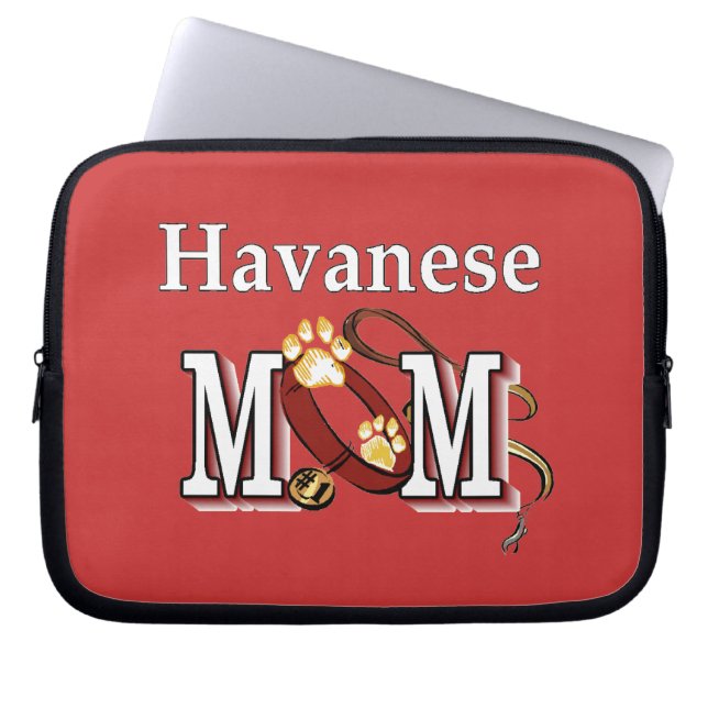 Havanese Mamma Laptop Fodral (Framsidan)