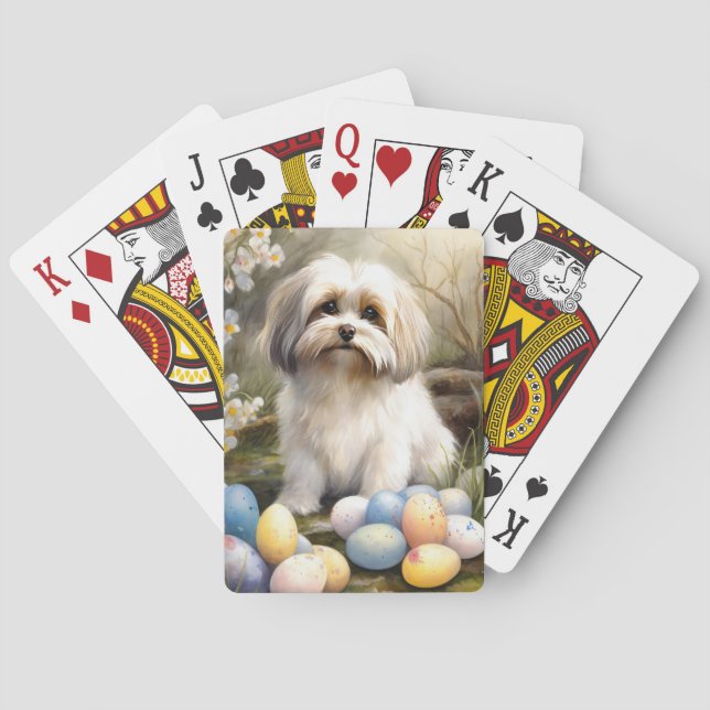 Havanese med påskägg casinokort (Baksidan)