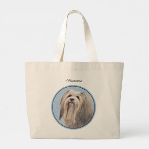 Havanese Painting Silver Cute Original Pet Hund Ar Jumbo Tygkasse