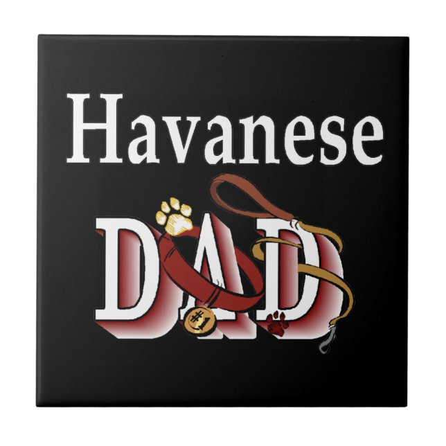 Havanese PAPPA Kakelplatta (Framsidan)