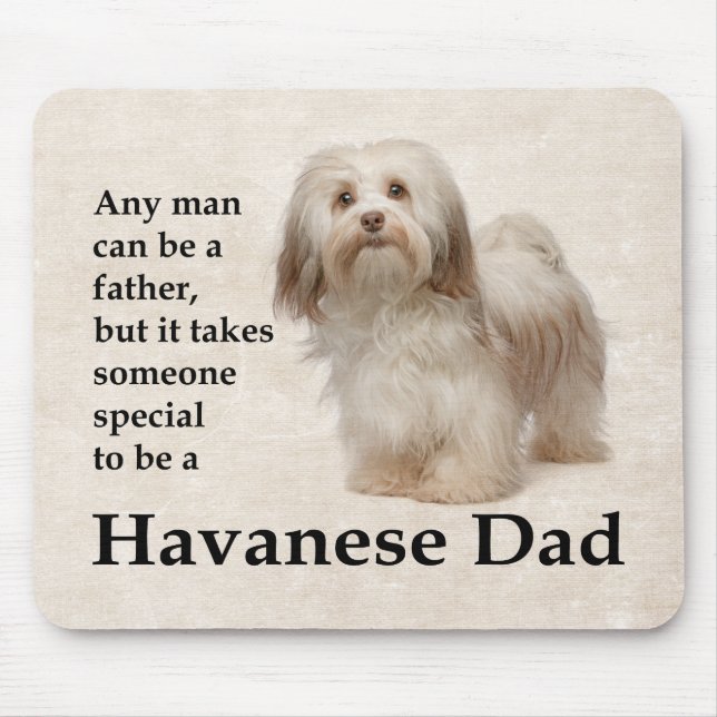 Havanese Pappa Mousepad Musmatta (Framsidan)