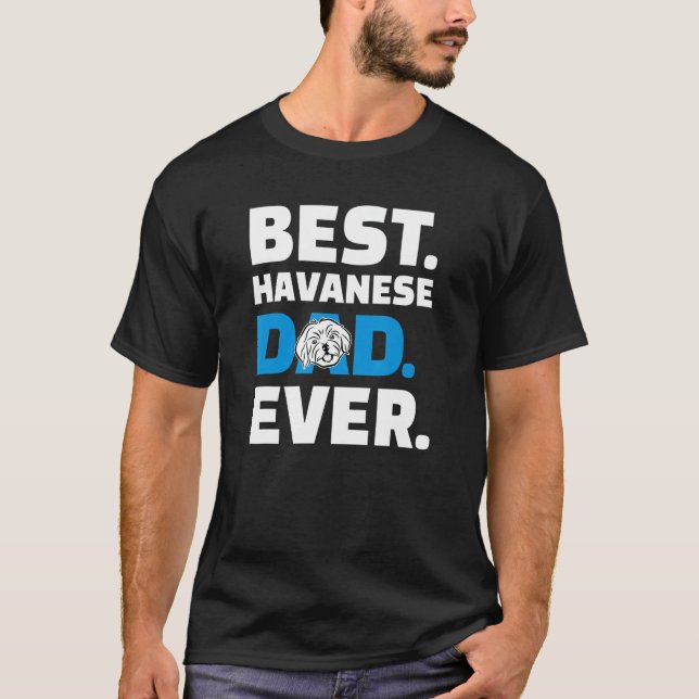 Havanese Pappa T Shirt (Framsida)