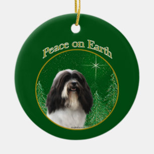 Havanese Peace Keychain Julgransprydnad Keramik