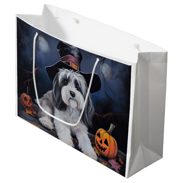 Havanese Pumpkins Halloween Scary (Framsidan Vinklad)