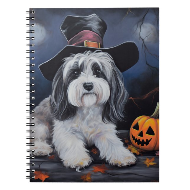 Havanese Pumpkins Halloween Scary Anteckningsbok (Framsidan)