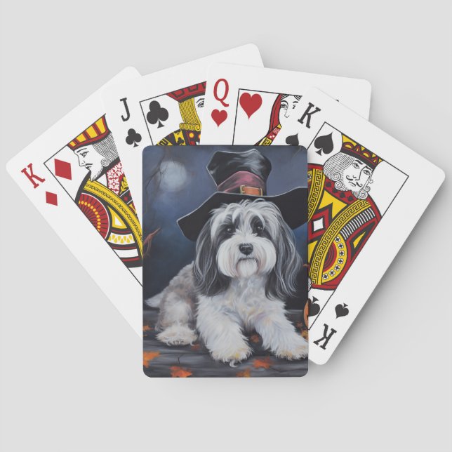 Havanese Pumpkins Halloween Scary Casinokort (Baksidan)