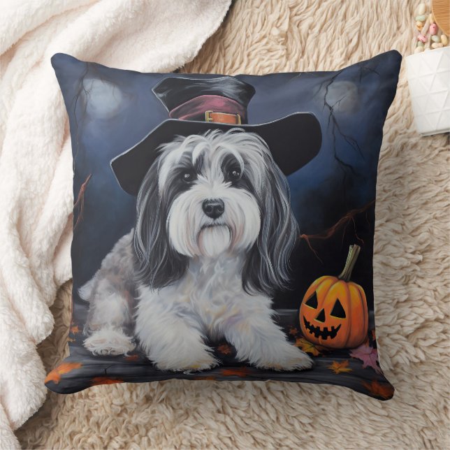 Havanese Pumpkins Halloween Scary Kudde (Filt)